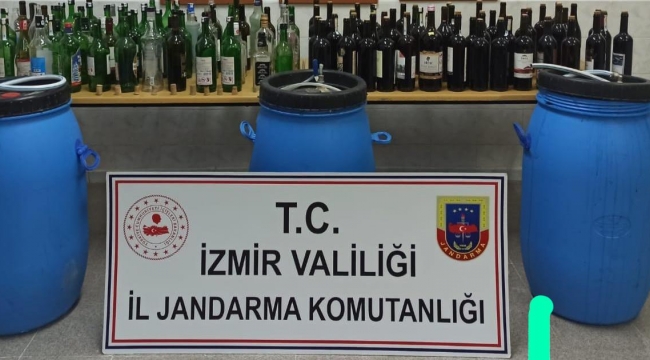 Dikili Ve Karabağlardakaçak içki ele geçirildi