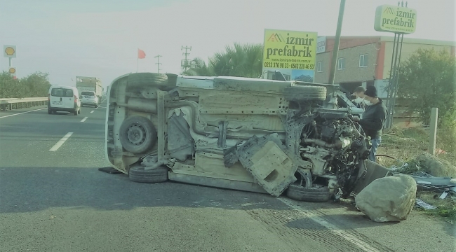 Menemen'de Trafik Kazası:1 yaralı