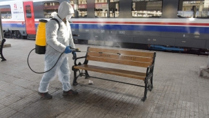 Aliağa'da Ortak Yaşam Alanları Dezenfekte Ediliyor