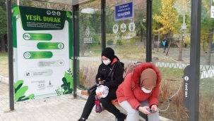 İzmir'in ilk doğa dostu otobüs durağı