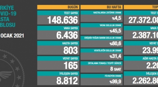 17 Ocak koronavirüs tablosu 