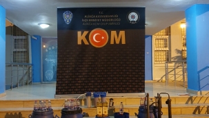 Aliağa 'da Sahte/kaçak içki operasyonu : 1 gözaltı