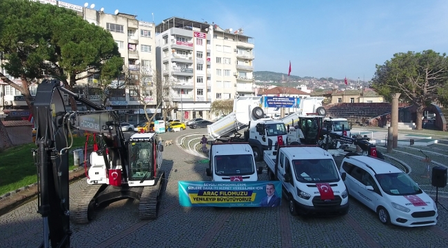 Bergama Belediyesi araç filosuna 14 yeni araç kattı