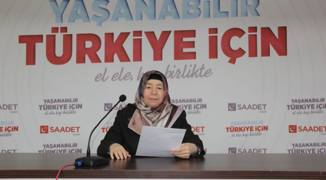 SAADET PARTİSİ İZMİR İL KADIN KOLLARI'NDAN SU TASARRUFU ÇAĞRISI