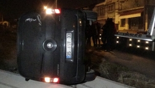 Takla atan araçtan burnu bile kanamadan çıktı