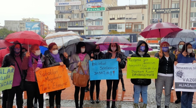 Aliağalı  Kadınlar: "Haklarımızdan ve hayatlarımızdan vazgeçmiyoruz"