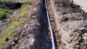 Çaltılıdere'nin  su şebeke hattı yenileniyor