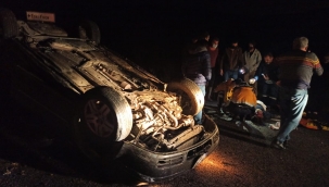  Eski Belediye Başkanı Kaza Yaptı :1 yaralı