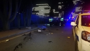 Beton mantara çarpan üniversite öğrencisi moto kurye hayatını kaybetti