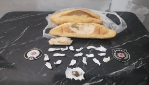 Ekmek arasına saklanmış uyuşturucu madde ele geçirildi