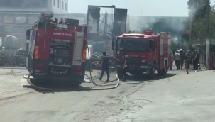 İzmir'de sanayide çıkan yangın hasara neden oldu