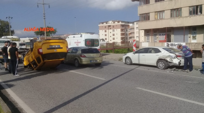 Aliağa'da Trafik kazası :1 yaralı 