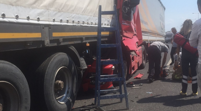 Menemen'de Trafik kazası :1 Yaralı