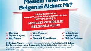 Aliağa Belediyesi'nden Mesleki Yeterlilik Belgesi Protokolü