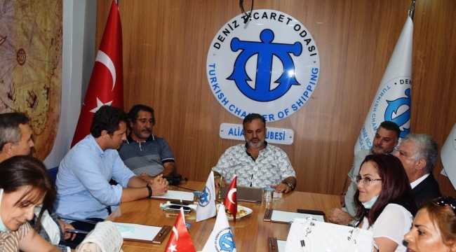 CHP Izmir Il Başkanı Deniz Yüce ve Belediye Başkanı Ali Engin İMEAK DTO Aliağa'yı Ziyaret Etti
