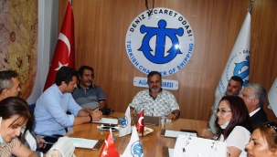 CHP Izmir Il Başkanı Deniz Yüce ve Belediye Başkanı Ali Engin İMEAK DTO Aliağa'yı Ziyaret Etti