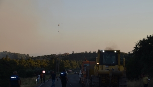 Foça'daki yangın büyük ölçüde kontrol altında