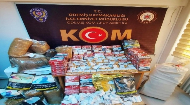 İzmir'de kaçak tütün operasyonu: 2 gözaltı