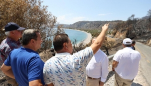 Batur, Kıyı Egeli Belediye Başkanlarıyla Yangın Bölgesinde