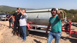 Urla Birgi çıkan yangın kısa sürede söndürüldü