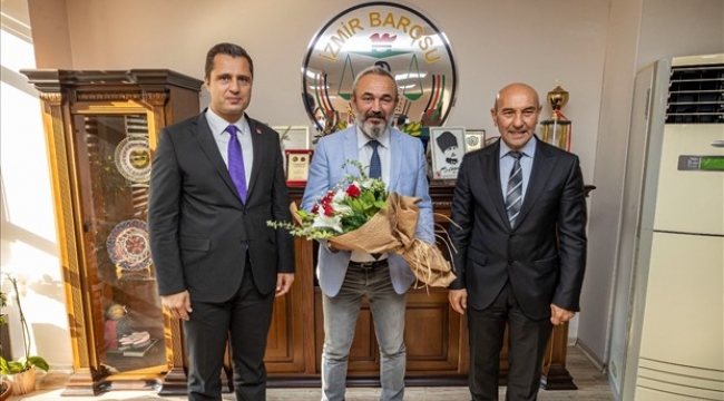 Başkan Soyer İzmir Barosu Başkanı Özkan Yücel'i ziyaret etti