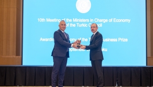 SOCAR Türkiye, 'Türk Konseyi Yatırım Ödülü'nü Bakü'de gerçekleştirilen Ekonomi Bakanları Zirvesi'nde aldı
