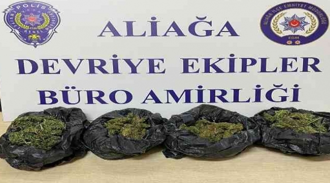 Aliağa'da durdurulan bir araçtan uyuşturucu çıktı