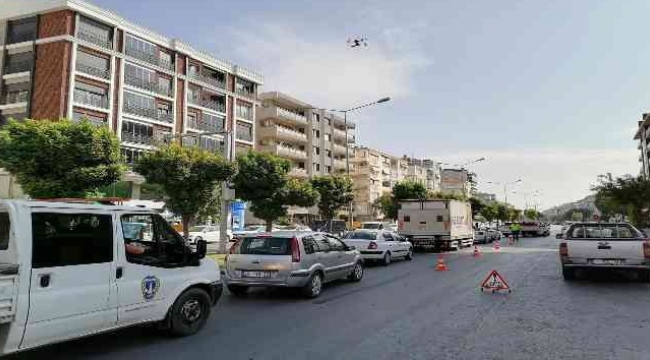 İzmir'de drone destekli trafik denetimi