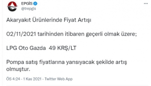 Otogaza 49 kuruş zam.. Pompaya yansıyacak!