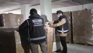 İzmir'de Cumhuriyet tarihinin en büyük kaçak nargile operasyonu: 42 ton ele geçirildi