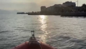 Sahil Güvenlik denize düşen yaşlı kadını böyle kurtardı