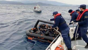 Yunan unsurlarınca geri itilen 14 göçmen kurtarıldı