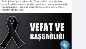 Aliağa'da  görev yapan öğretmen trafik kazası geçirdi