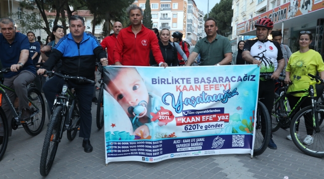 KINIK'TA SMA HASTASI KAAN EFE BEBEK İÇİN PEDALLAR ÇEVRİLDİ