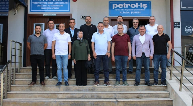 Aliağa MHP'den Petrol-İş Aliağa Şubesine geçmiş olsun ziyareti 