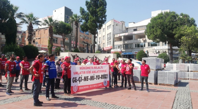 DİSK' Genel İş 2 Nolu Şube'den Aliağa 'da zamlara karşı eylem