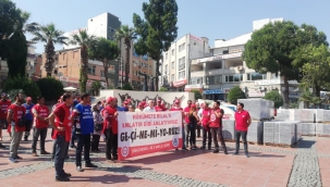 DİSK' Genel İş 2 Nolu Şube'den Aliağa 'da zamlara karşı eylem