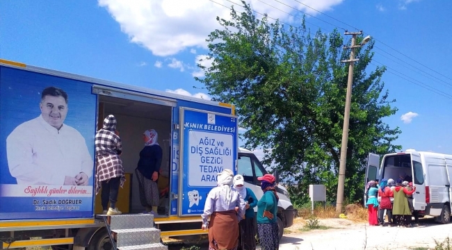 Kınık'ta Gezici Diş Sağlığı Aracında Tarım İşçilerine Sağlık Taraması 