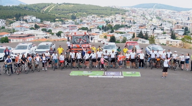 "Ormanlarımız Yanmasın" Dediler Çanakkale'den İzmir'e Pedal Çevirdiler