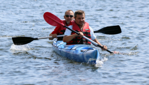 Görme engelli kanocular yarıştı