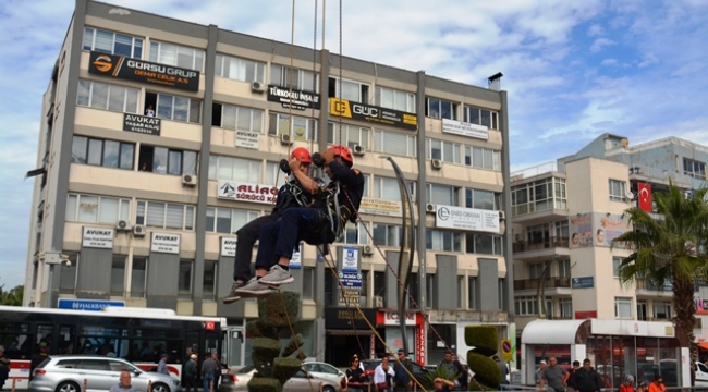 Aliağa'da Alev Savaşçılarından tatbikat 