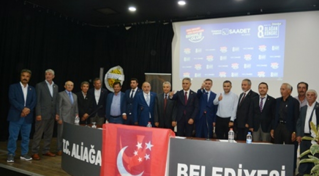 Saadet Partisi Aliağa İlçe Başkanlığı'na yeniden Mahmut Koç  seçildi