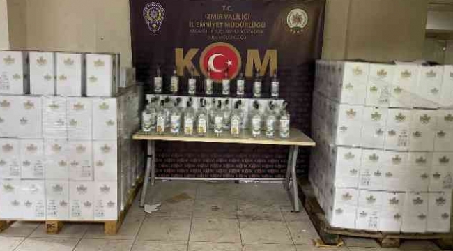 İzmir'de sahte etil alkol ve içki operasyonu