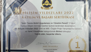 İzmir Tarımı mobil uygulaması 2022'nin en iyi projesi seçildi