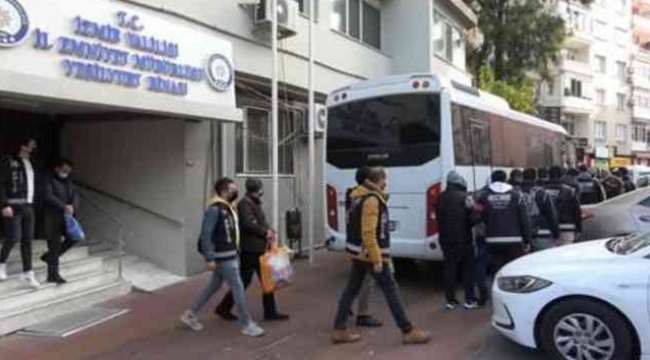 İzmir'de organize ve mali suçlarla mücadele çerçevesinde 222 şüpheli tutuklandı