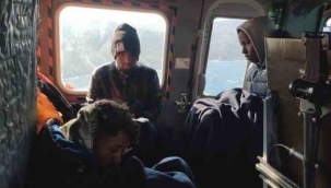 Adada mahsur kalan göçmenleri Sahil Güvenlik kurtardı