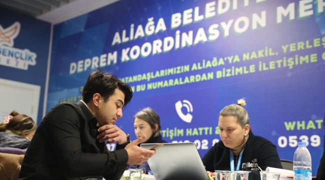 Aliağa Belediyesi Depremzedeler İçin Koordinasyon Merkezi Kurdu