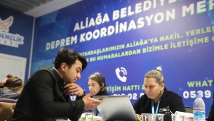 Aliağa Belediyesi Depremzedeler İçin Koordinasyon Merkezi Kurdu