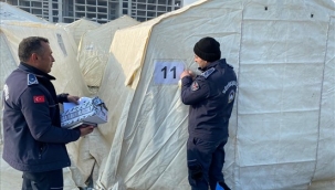 Çadırlar hızla kuruldu