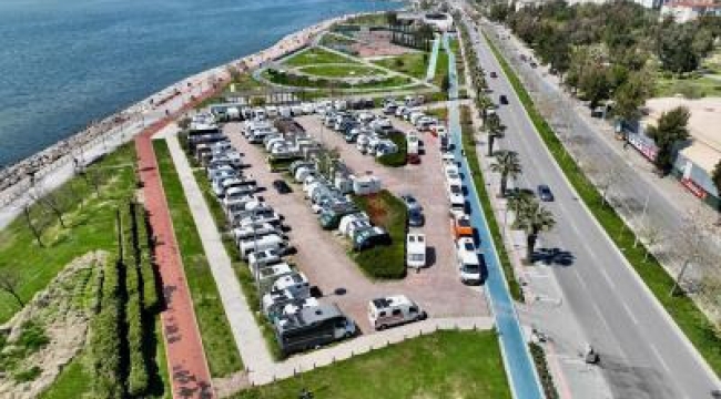 Karşıyaka'da karavan işgaline müdahale